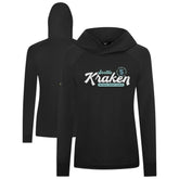 NHL Seattle Kraken Levelwear Women's Slender Monument Raglan Pullover Hoodie - Black