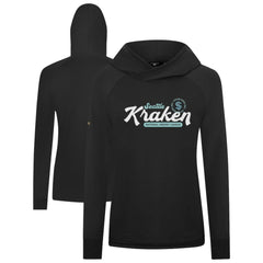 NHL Seattle Kraken Levelwear Women's Slender Monument Raglan Pullover Hoodie - Black