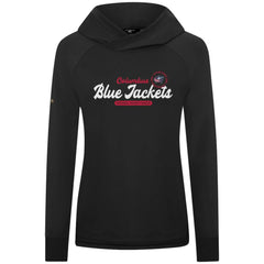 NHL Columbus Blue Jackets Levelwear Women's Slender Monument Raglan Pullover Hoodie - Black