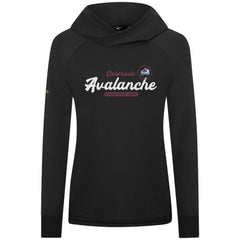 NHL Colorado Avalanche Levelwear Women's Slender Monument Raglan Pullover Hoodie - Black