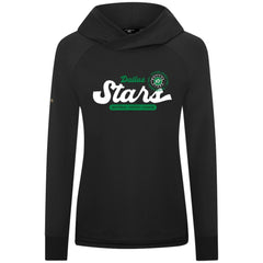 NHL Dallas Stars Levelwear Women's Slender Monument Raglan Pullover Hoodie - Black