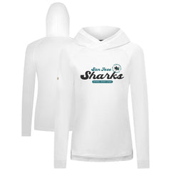 NHL San Jose Sharks Levelwear Women's Slender Monument Raglan Pullover Hoodie - White