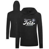 NHL Winnipeg Jets Levelwear Women's Slender Monument Raglan Pullover Hoodie - Black