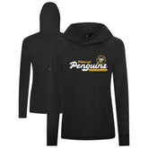 NHL Pittsburgh Penguins Levelwear Women's Slender Monument Raglan Pullover Hoodie - Black