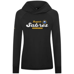 NHL Buffalo Sabres Levelwear Women's Slender Monument Raglan Pullover Hoodie - Black