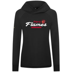 NHL Calgary Flames Levelwear Women's Slender Monument Raglan Pullover Hoodie - Black