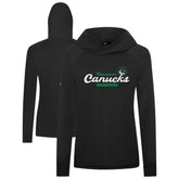 NHL Vancouver Canucks Levelwear Women's Slender Monument Raglan Pullover Hoodie - Black