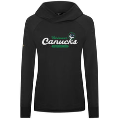 NHL Vancouver Canucks Levelwear Women's Slender Monument Raglan Pullover Hoodie - Black
