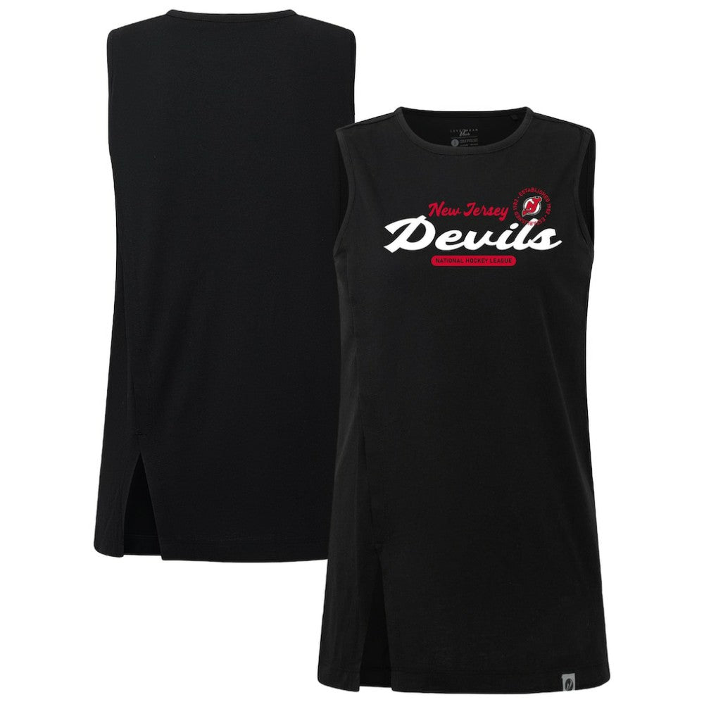 NHL New Jersey Devils Levelwear Women's Influx Monument Tank Top - Black