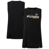 NHL Nashville Predators Levelwear Women's Influx Monument Tank Top - Black