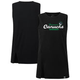 NHL Vancouver Canucks Levelwear Women's Influx Monument Tank Top - Black