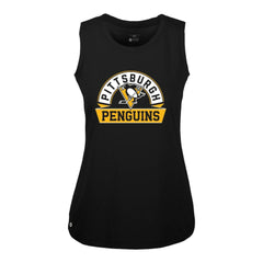 NHL Pittsburgh Penguins Levelwear Women's Macy Banner Arch Tank Top - Black