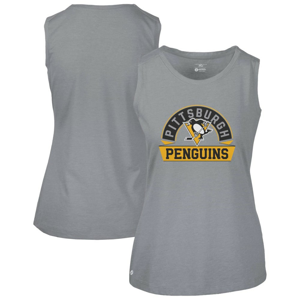 NHL Pittsburgh Penguins Levelwear Women's Macy Banner Arch Tank Top - Gray