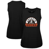 NHL Anaheim Ducks Levelwear Women's Macy Banner Arch Tank Top - Black