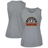 NHL Anaheim Ducks Levelwear Women's Macy Banner Arch Tank Top - Gray
