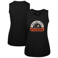 NHL Philadelphia Flyers Levelwear Women's Macy Banner Arch Tank Top - Black