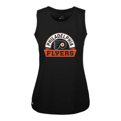 NHL Philadelphia Flyers Levelwear Women's Macy Banner Arch Tank Top - Black