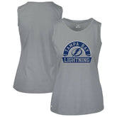 NHL Tampa Bay Lightning Levelwear Women's Macy Banner Arch Tank Top - Gray