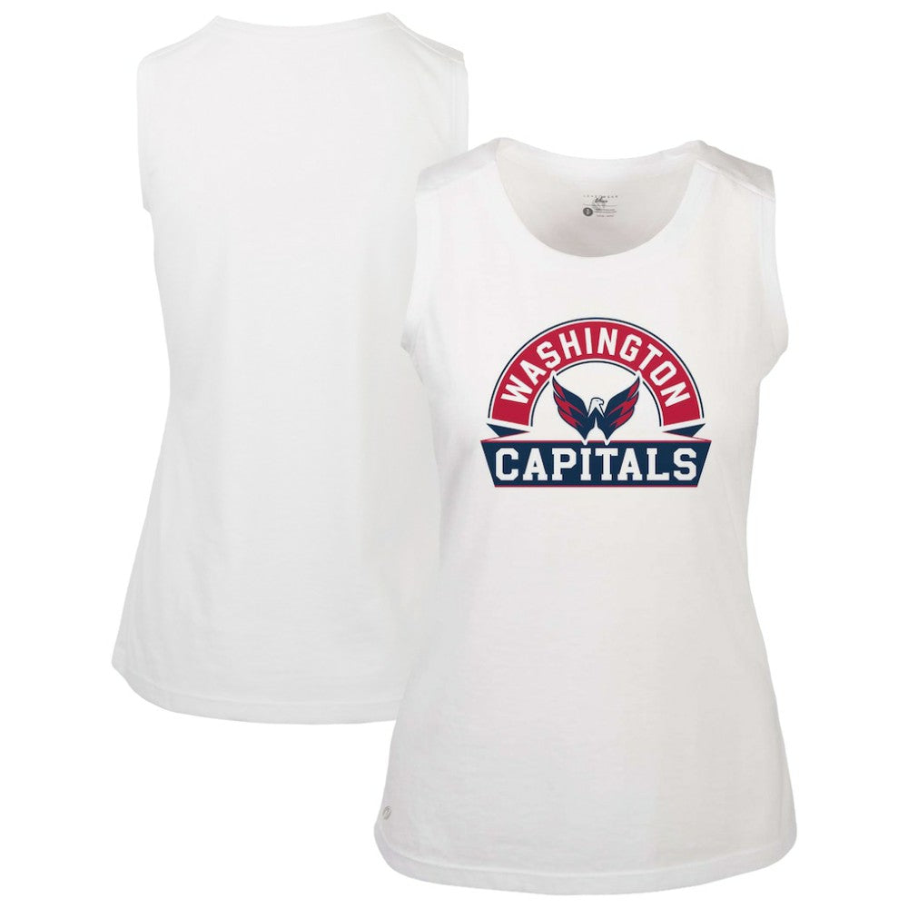NHL Washington Capitals Levelwear Women's Macy Banner Arch Tank Top - White