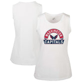 NHL Washington Capitals Levelwear Women's Macy Banner Arch Tank Top - White