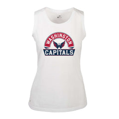 NHL Washington Capitals Levelwear Women's Macy Banner Arch Tank Top - White