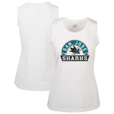 NHL San Jose Sharks Levelwear Women's Macy Banner Arch Tank Top - White