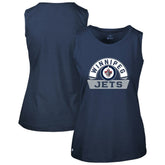 NHL Winnipeg Jets Levelwear Women's Macy Banner Arch Tank Top - Navy