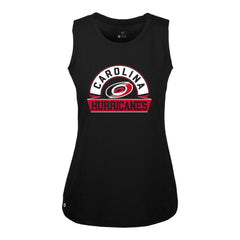 NHL Carolina Hurricanes Levelwear Women's Macy Banner Arch Tank Top - Black