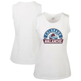 NHL Colorado Avalanche Levelwear Women's Macy Banner Arch Tank Top - White