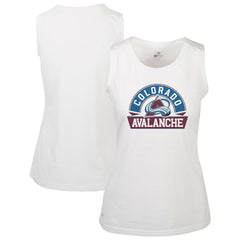 NHL Colorado Avalanche Levelwear Women's Macy Banner Arch Tank Top - White
