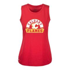 NHL Calgary Flames Levelwear Women's Macy Banner Arch Tank Top - Red