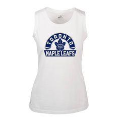 NHL Toronto Maple Leafs Levelwear Women's Macy Banner Arch Tank Top - White