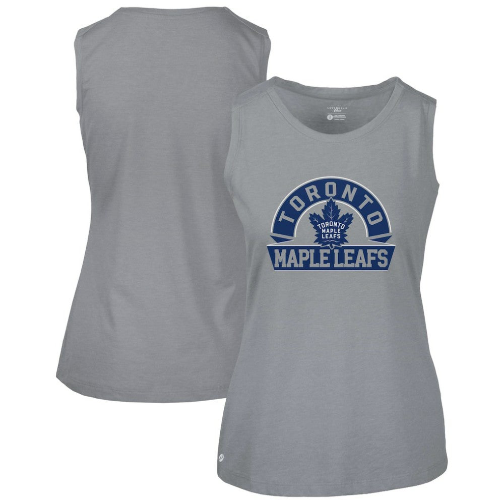 NHL Toronto Maple Leafs Levelwear Women's Macy Banner Arch Tank Top - Gray