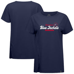 NHL Columbus Blue Jackets Levelwear Women's Influx Monument T-Shirt - Navy