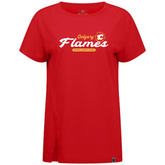 NHL Calgary Flames Levelwear Women's Influx Monument T-Shirt - Red