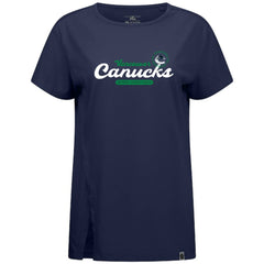NHL Vancouver Canucks Levelwear Women's Influx Monument T-Shirt - Navy