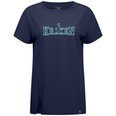 NHL Seattle Kraken Levelwear Women's Influx Journey T-Shirt - Deep Sea Blue