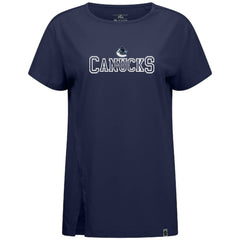 NHL Vancouver Canucks Levelwear Women's Influx Journey T-Shirt - Navy