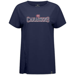 NHL Montreal Canadiens Levelwear Women's Influx Journey T-Shirt - Navy
