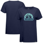 NHL Seattle Kraken Levelwear Women's Influx Banner Arch T-Shirt - Deep Sea Blue