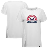 NHL Washington Capitals Levelwear Women's Influx Banner Arch T-Shirt - White