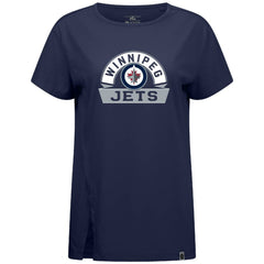 NHL Winnipeg Jets Levelwear Women's Influx Banner Arch T-Shirt - Navy