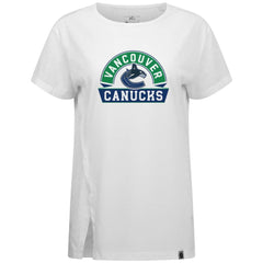 NHL Vancouver Canucks Levelwear Women's Influx Banner Arch T-Shirt - White