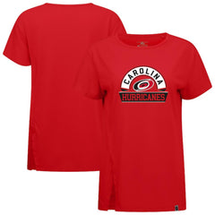 NHL Carolina Hurricanes Levelwear Women's Influx Banner Arch T-Shirt - Red