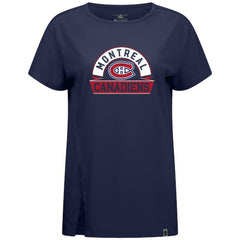 NHL Montreal Canadiens Levelwear Women's Influx Banner Arch T-Shirt - Navy