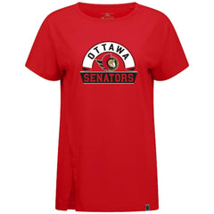 NHL Ottawa Senators Levelwear Women's Influx Banner Arch T-Shirt - Red