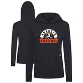 NHL Anaheim Ducks Levelwear Women's Relay Banner Arch Pullover Hoodie - Black