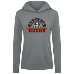 NHL Anaheim Ducks Levelwear Women's Relay Banner Arch Pullover Hoodie - Gray