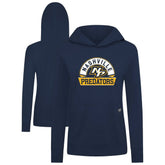 NHL Nashville Predators Levelwear Women's Relay Banner Arch Pullover Hoodie - Navy