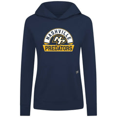 NHL Nashville Predators Levelwear Women's Relay Banner Arch Pullover Hoodie - Navy